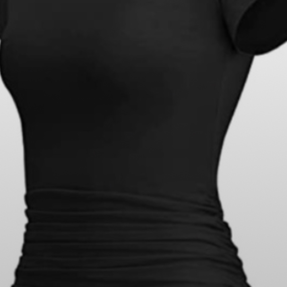 black short sleeve dress